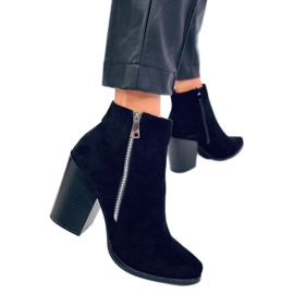 Tegelstövlar med breda klackar TX-1873 Orange röd