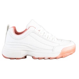 Kylie Trendiga sneakers vit rosa