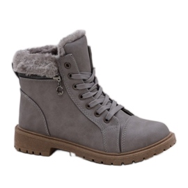 Grå trappers isolerade stövlar Dorfir