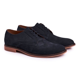 Bednarek Polish Shoes Läder Loafers för män Nubuck Bednarek Navy Blue marinblå