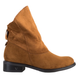 Weide Stövlar med en bred övre brun gul