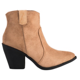 Small Swan Fashionabla stövlar i Spitz brun