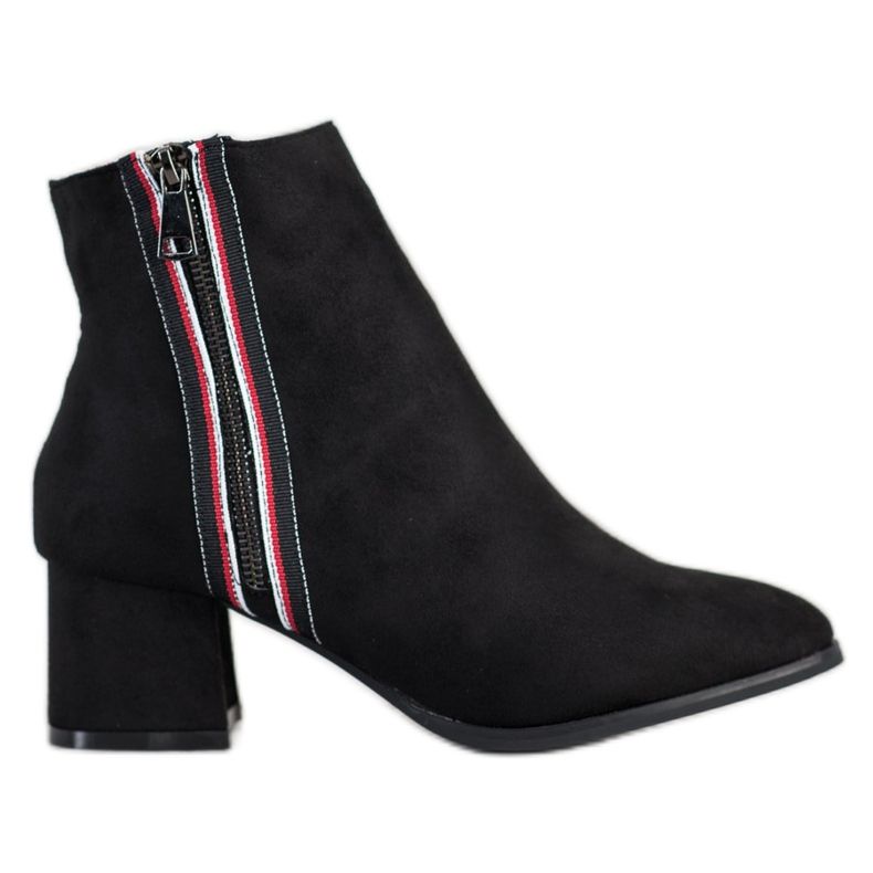 M.Daszyński Mockaskor med dekorativ dragkedja svart