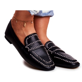 LU BOO Kvinnors loafers Lords Black Harriet jets svart