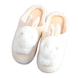 Dam tofflor kaniner beige MA01 Beige ecru