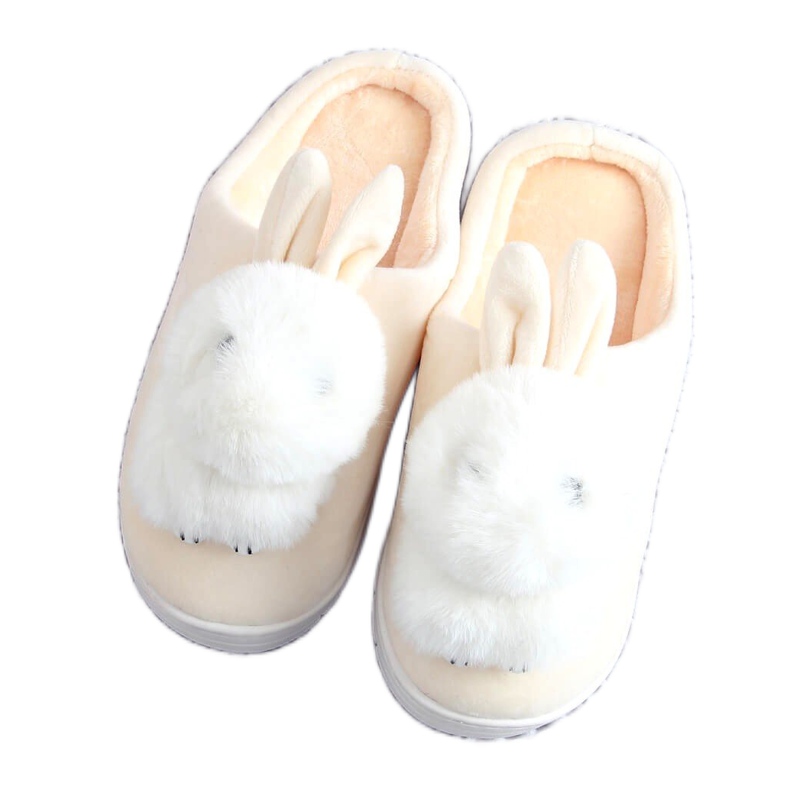 Dam tofflor kaniner beige MA01 Beige ecru