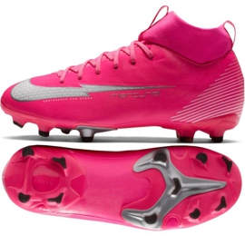 Nike Mercurial Superfly 7 Academy Mg Jr DB5609 611 fotbollsskor mångfärgad rosa