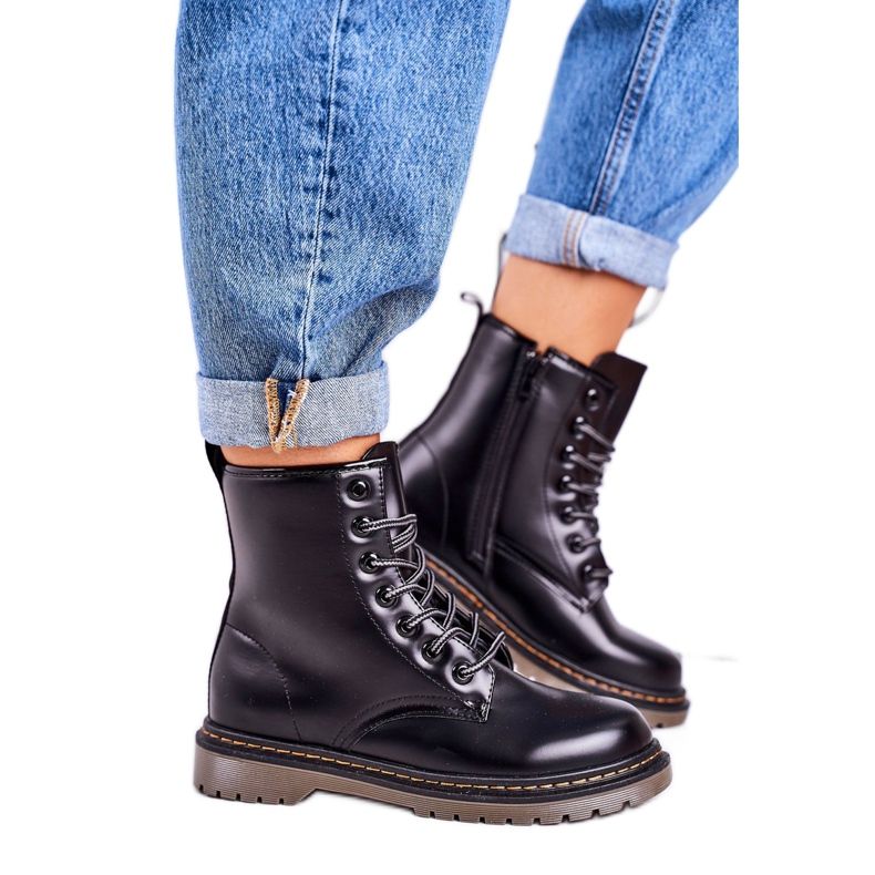 Varma stövlar för kvinnor Matt Black Thunder svart