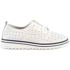 Goodin Openwork läderskor vit