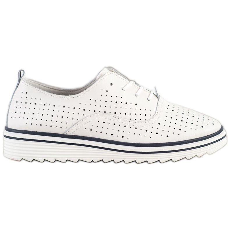 Goodin Openwork läderskor vit