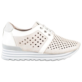Aclys Openwork sneakers beige vit grå