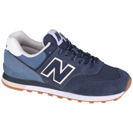 New Balance U ML574GRE skor vit marinblå blå