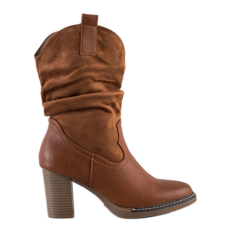 Super Mode Cowboystövlar på ett inlägg brun