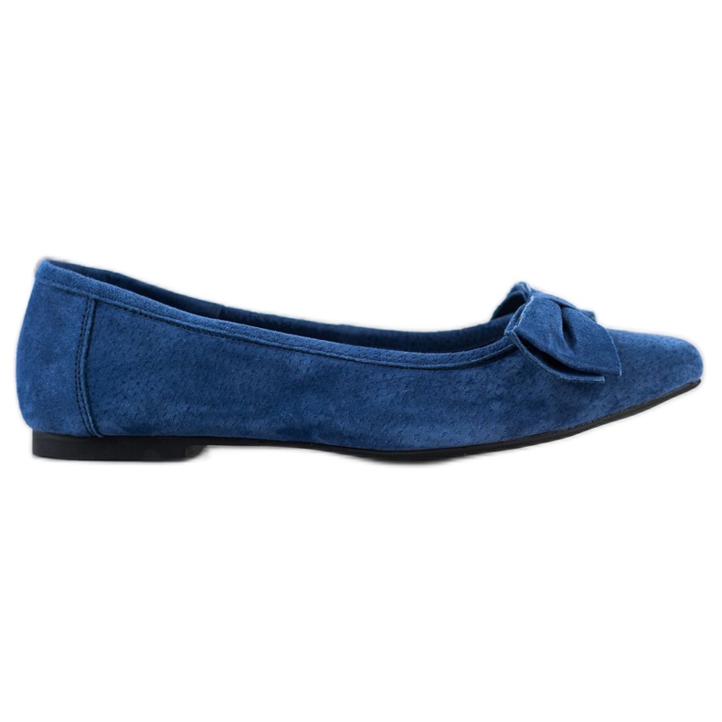 Filippo Läderballerina med rosett blå