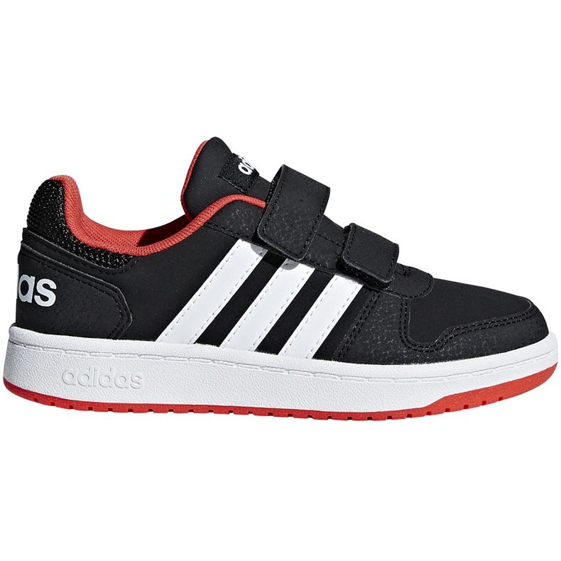 Adidas Hoops 2.0 Cmf C barnskor svart-röd-vit B75960