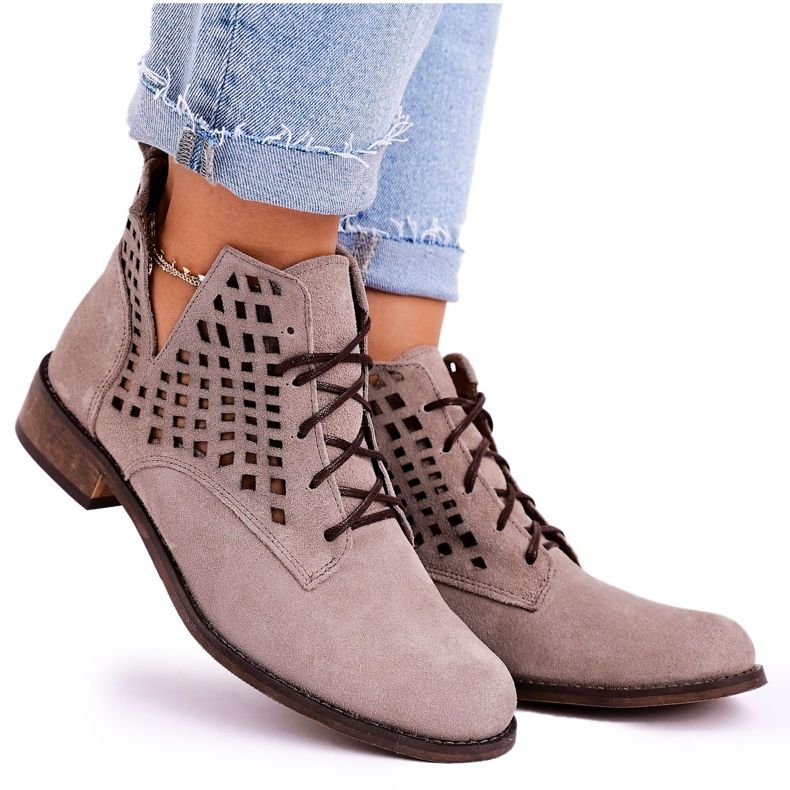 Nicole Cappuccino Susannah stövlar i mocka för kvinnor brun