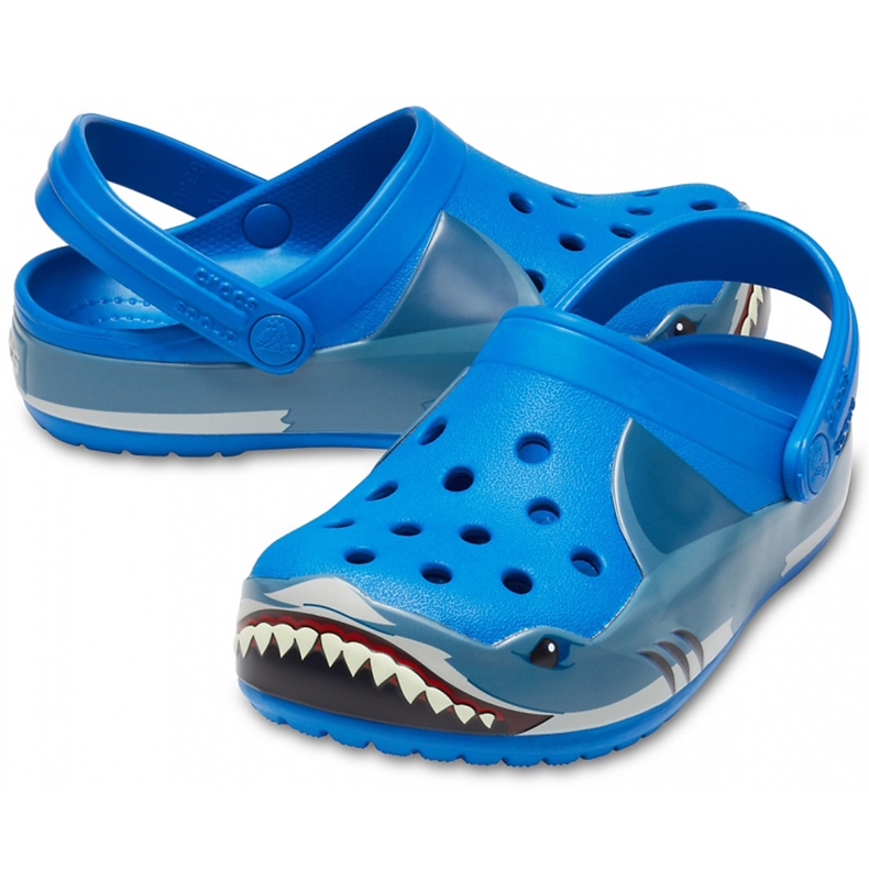 Crocs för barn Fun Lab Shark Band Clg K blå 206271 4JL