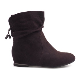 Suede Wedge Boots 030-PA Brown brun
