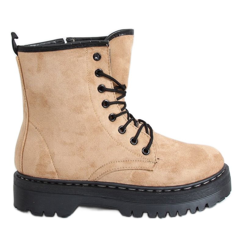 Arbetare på en tjock sula LKS3 Khaki beige kaki