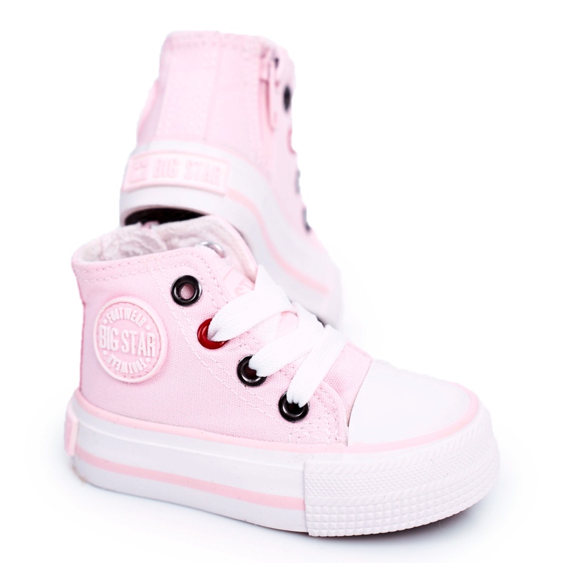 Barnhöga sneakers med dragkedja Big Star HH374191 Rosa
