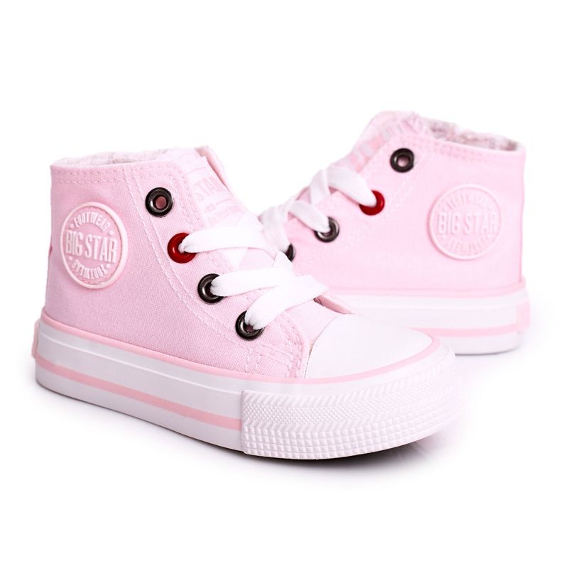 Barnhöga sneakers med dragkedja Big Star HH374087 Rosa