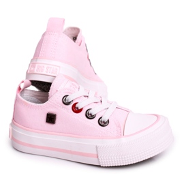 Barnens klassiska låga sneakers Big Star HH374093 Rosa