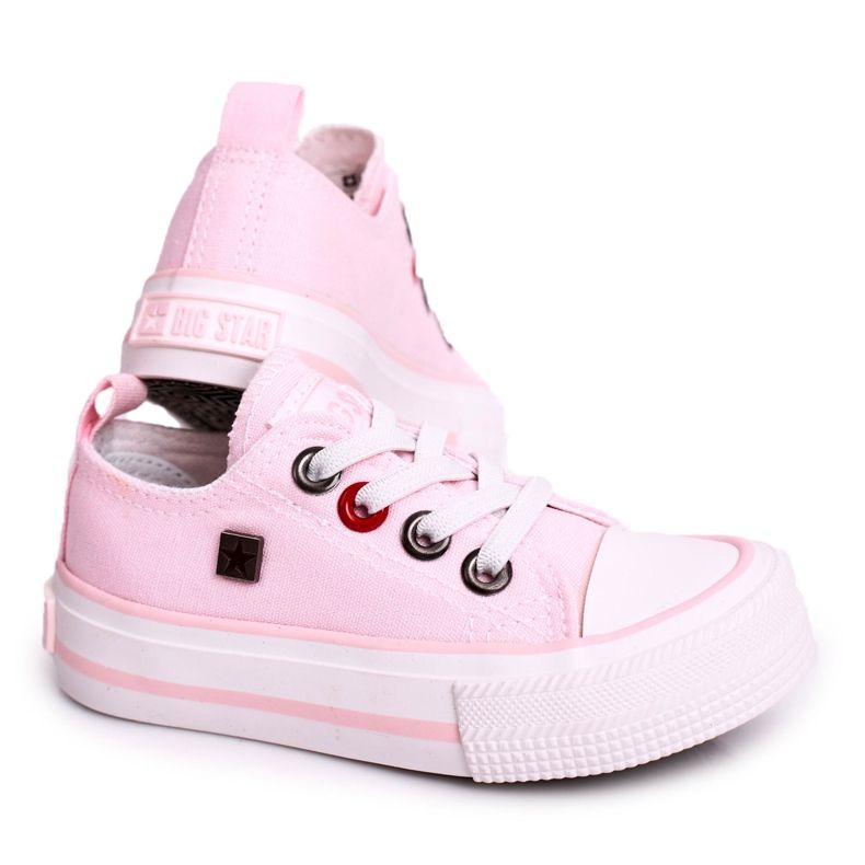 Barnens klassiska låga sneakers Big Star HH374093 Rosa