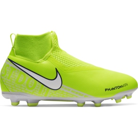 Nike Phantom Vsn Academy Df FG / MG Junior AO3287 717 fotbollsskor gul gul