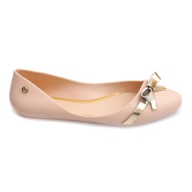 Meliski Ballerinas Med rosett PT72 Beige vit