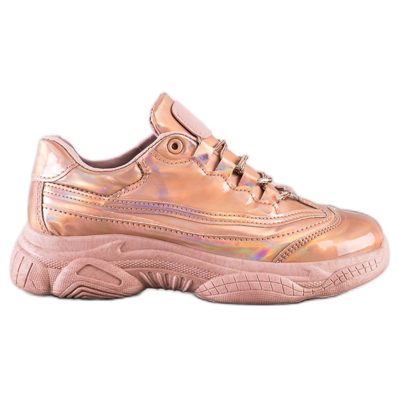Ideal Shoes Sneakers med Holo -effekt rosa