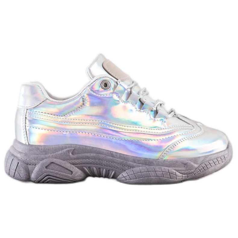 Ideal Shoes Sneakers med Holo -effekt silver-