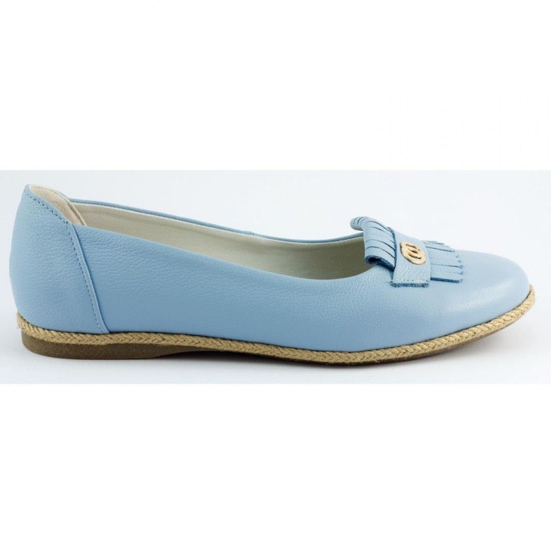 Bastek ballerinor för kvinnor med fransar blå