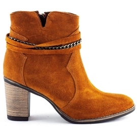 Olivier Stövlar med kedja Megiröd orange