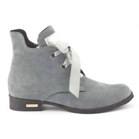 Olivier Flora grå stövlar med band