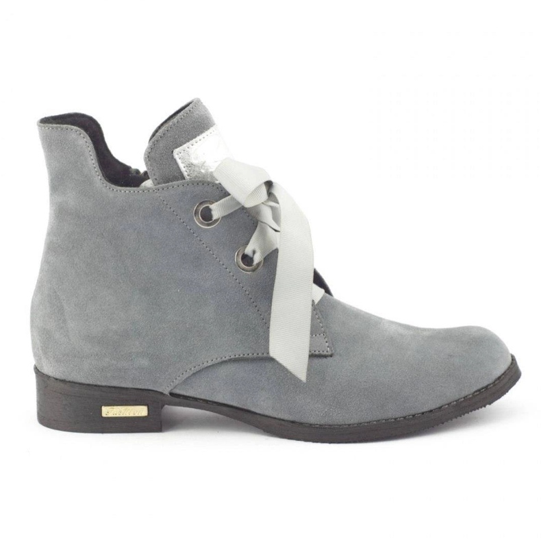 Olivier Flora grå stövlar med band