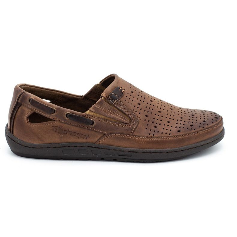 Polbut Herrskor openwork loafers J68 / 2L brun