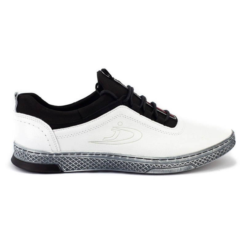 Polbut Fritidsskor K24 i läder för män vit Polbut Fritidsskor K24 i läder för män vit