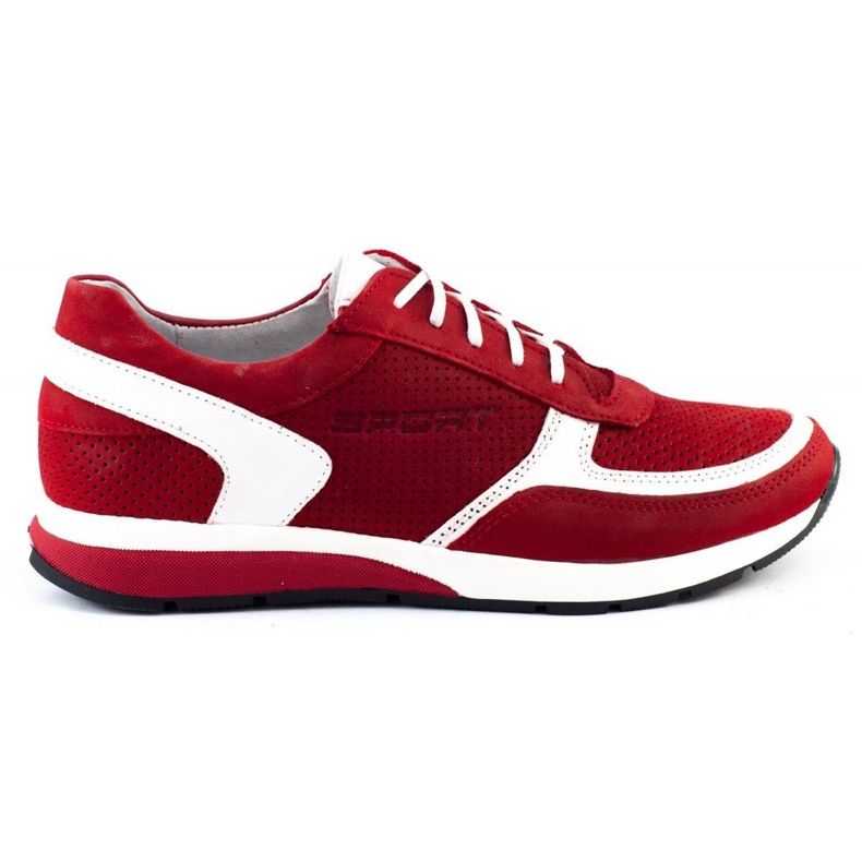 Polbut Herr sportskor C47P röd med vit mångfärgad