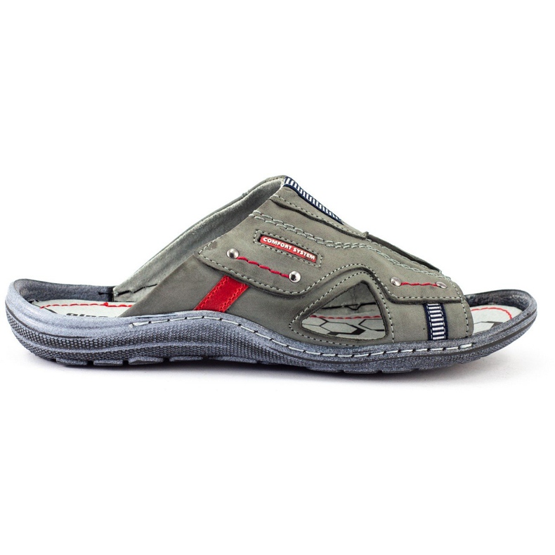 334GT grå tofflor för män