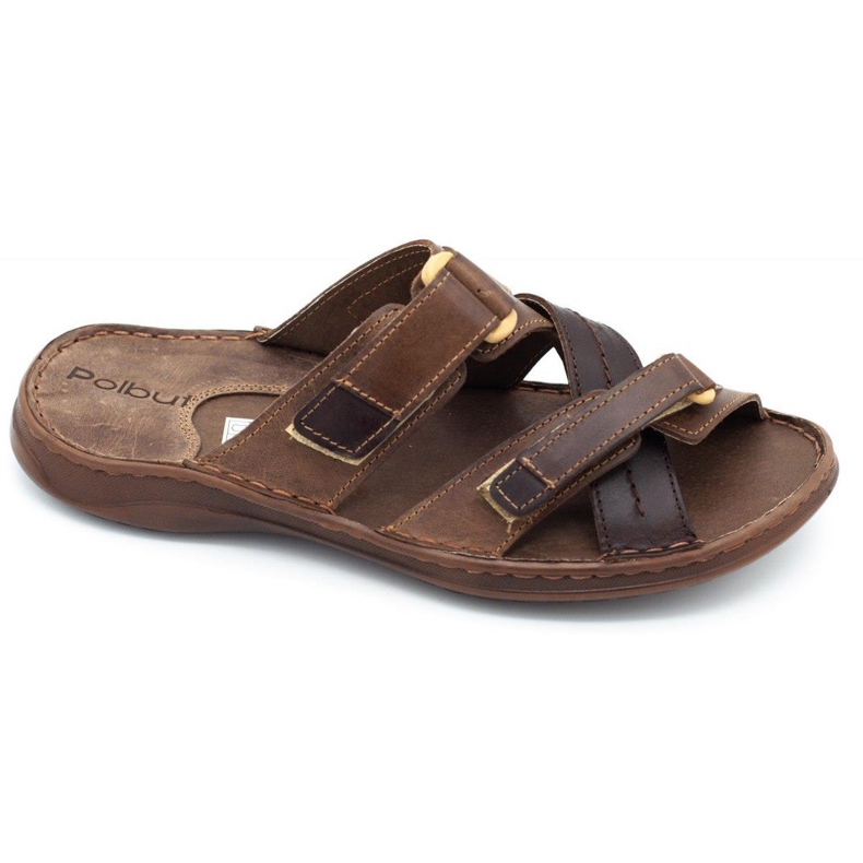 Polbut Tofflor för män SA06 brun