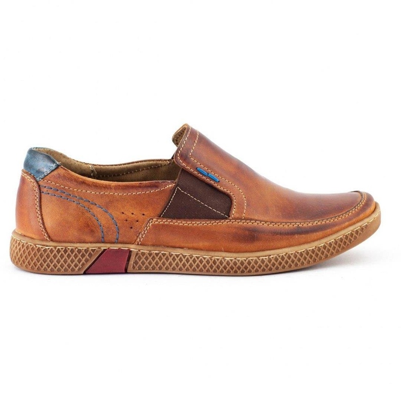 KOMODO Loafers för män 912 röda mångfärgad