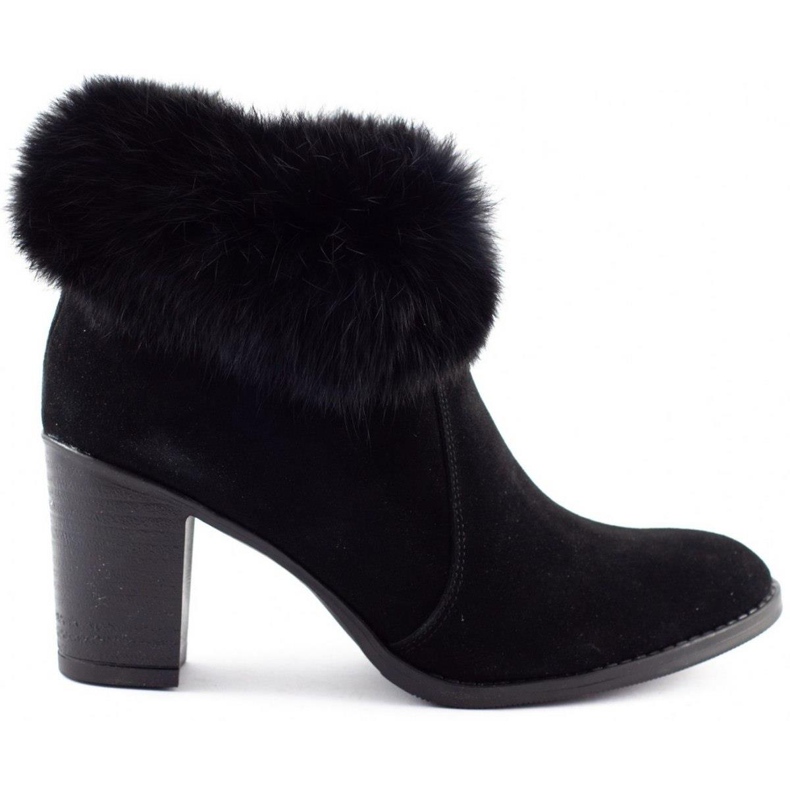 Olivier Svarta Maia-isolerade stövlar med päls