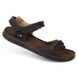 KOMODO Svarta herresandaler 881K