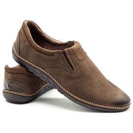 Joker Herrskor, lädermockasiner 937 oliv brun