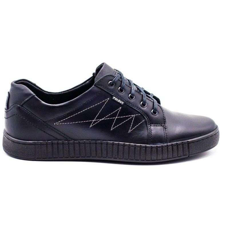 Polbut Casual herrskor J66 svart med silver silver- mångfärgad