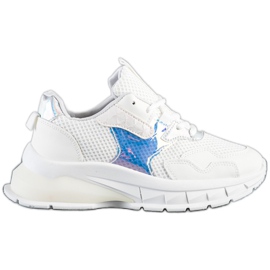 SHELOVET Trendiga sneakers vit
