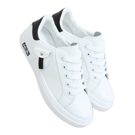 Kvinnors svartvita sneakers LA132P VIT / SVART