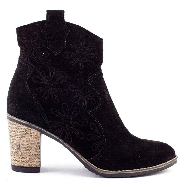 Olivier Openwork högklackat Lena svart