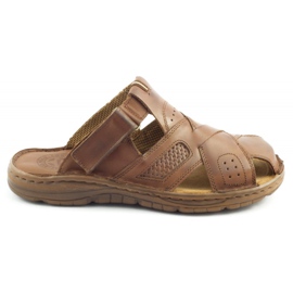 ŁUKPOL Tofflor för män 868 brun