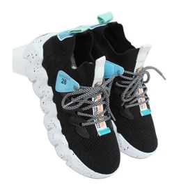 Svart NB387 Svarta högsulade sportskor